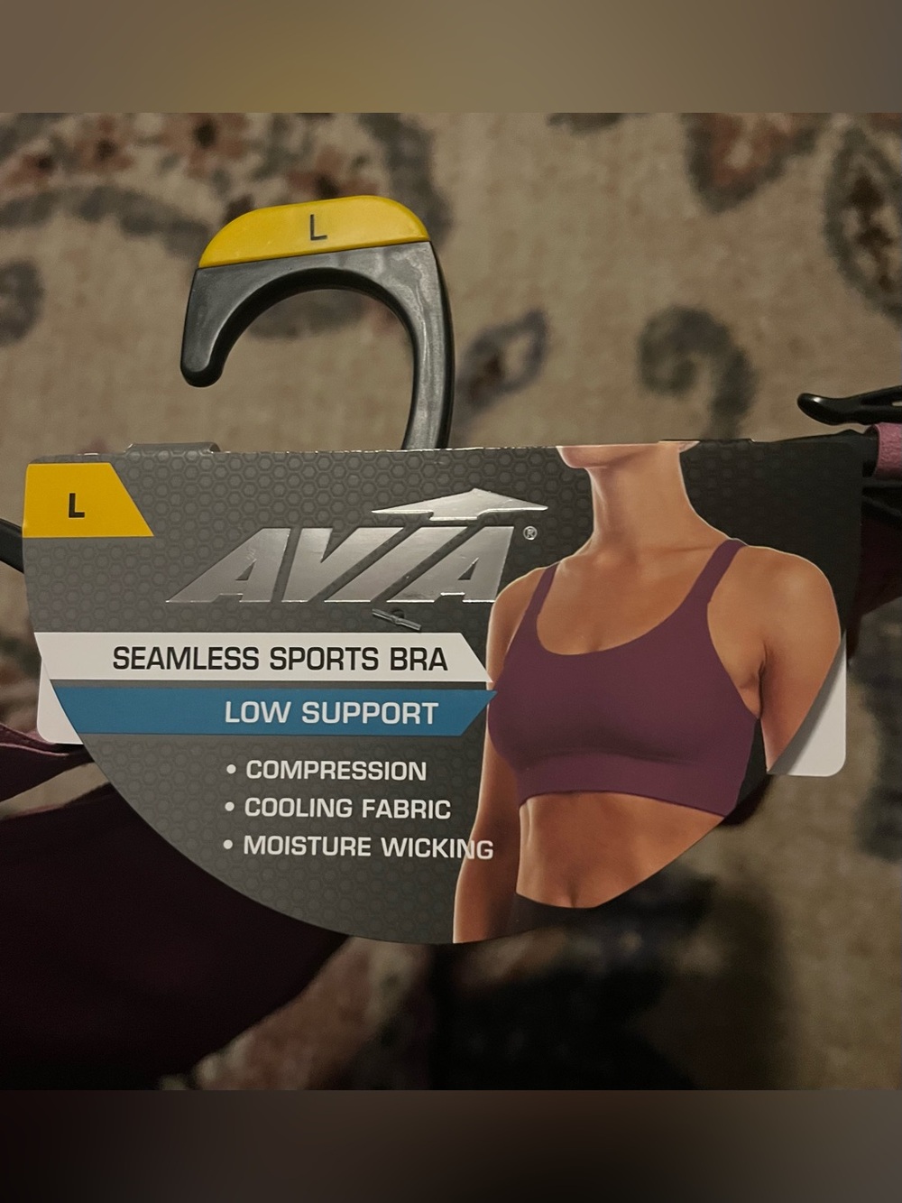 Avia Seamless Sports Bra - Mauve Pink - Picture 3 of 4